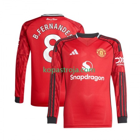 Billiga Fotbollströjor Manchester United Bruno Fernandes 8 Hemma tröja 2025/26 Långärmad